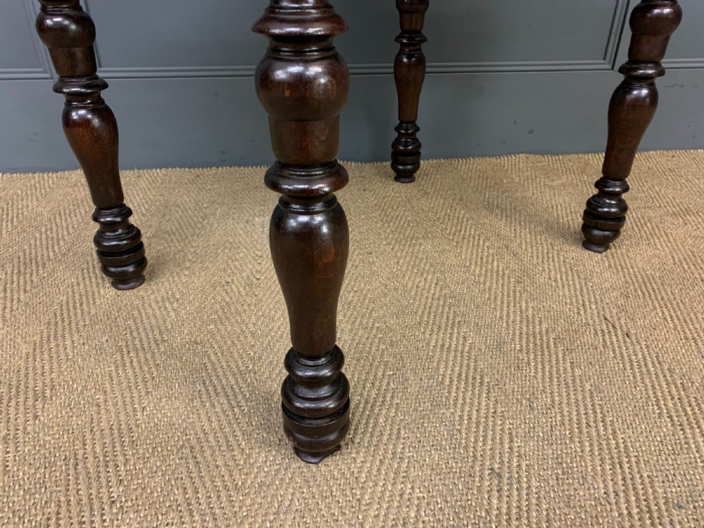19th Century Carved Oak Table View X