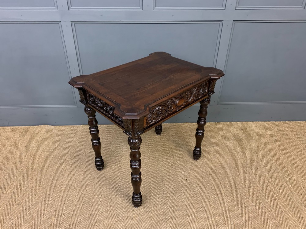 19th Century Carved Oak Table View XIII
