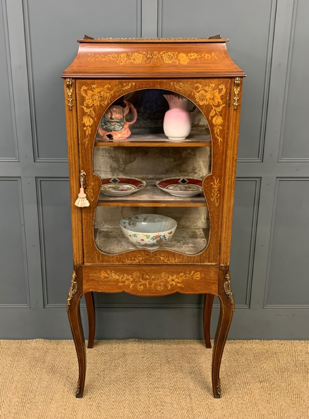 Inlaid Mahogany Vitrine