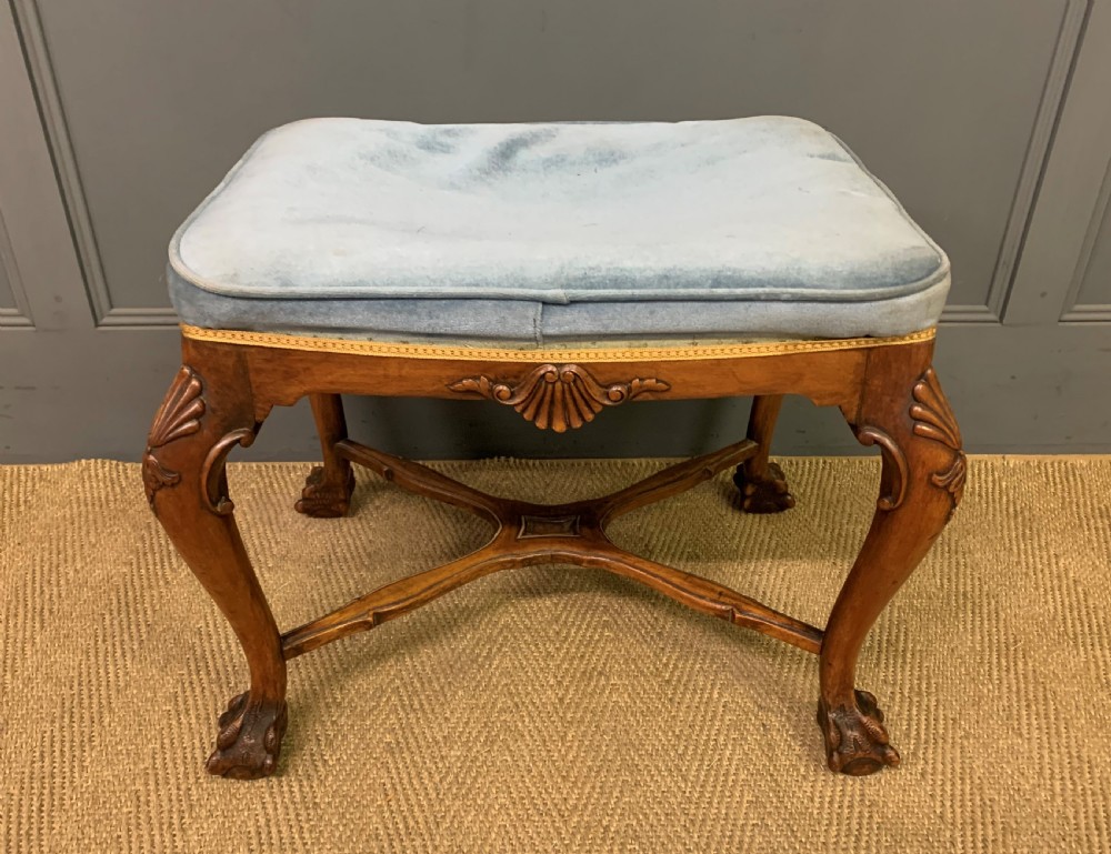 Queen Anne Style Walnut Stool View II