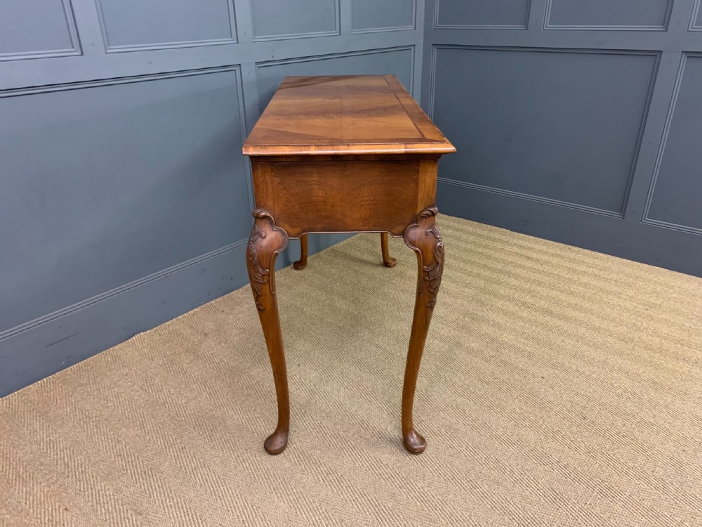 Burr Walnut Console Table View IX