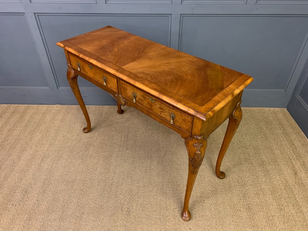 Burr Walnut Console Table View XIII