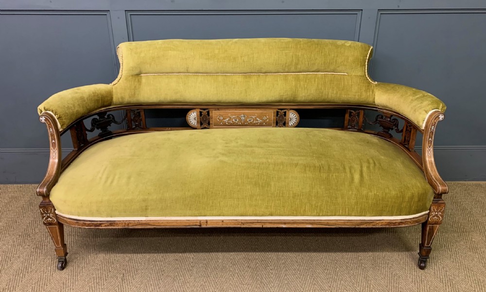 Inlaid Rosewood Settee