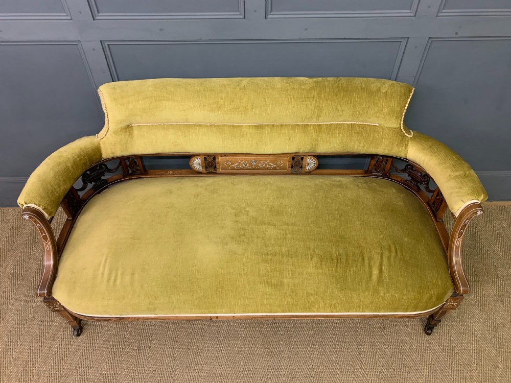 Inlaid Rosewood Settee View II