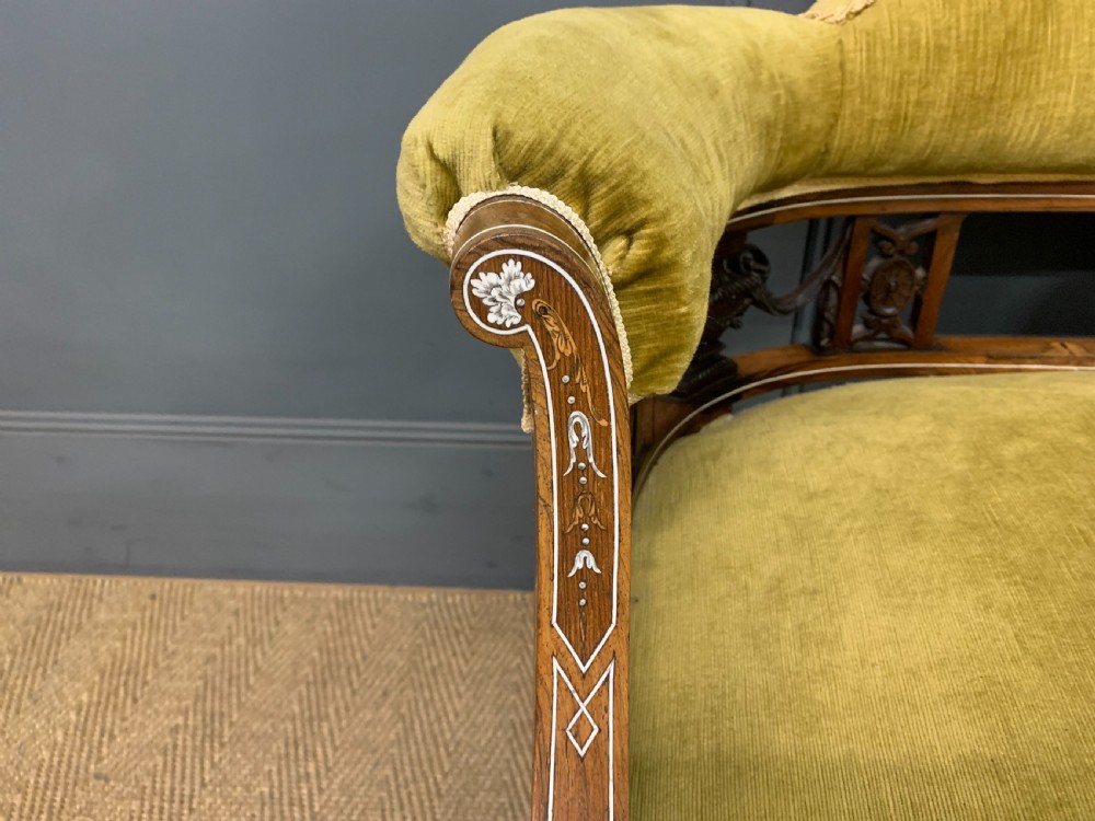 Inlaid Rosewood Settee View IV