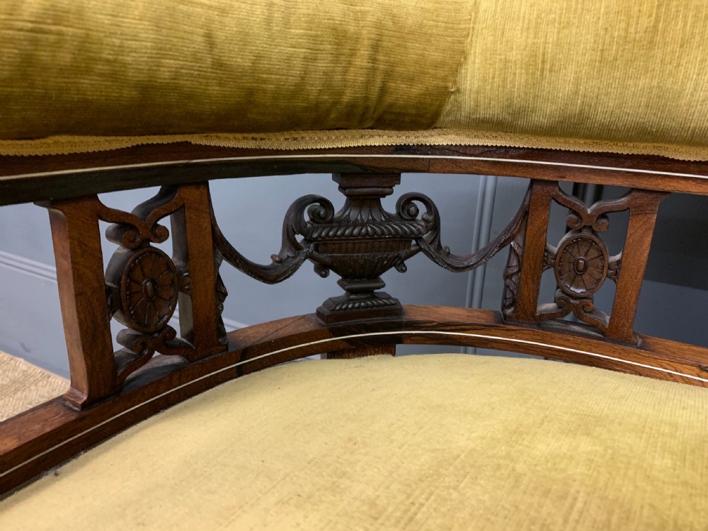 Inlaid Rosewood Settee View V