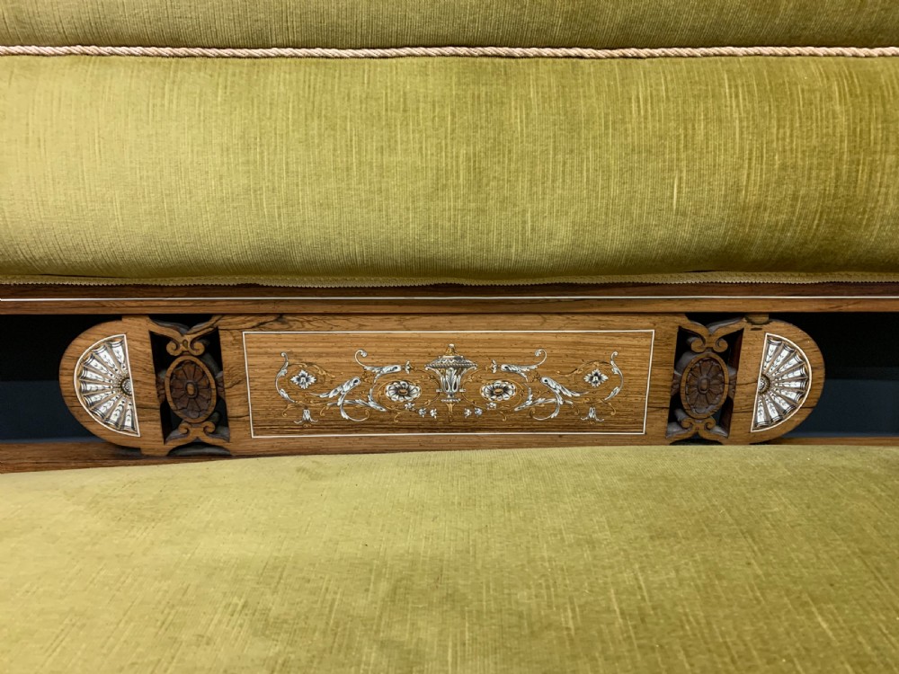 Inlaid Rosewood Settee View VI