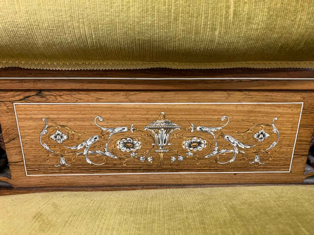 Inlaid Rosewood Settee View VIII