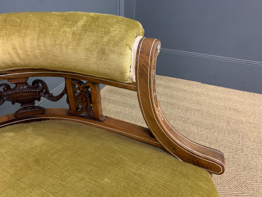 Inlaid Rosewood Settee View IX