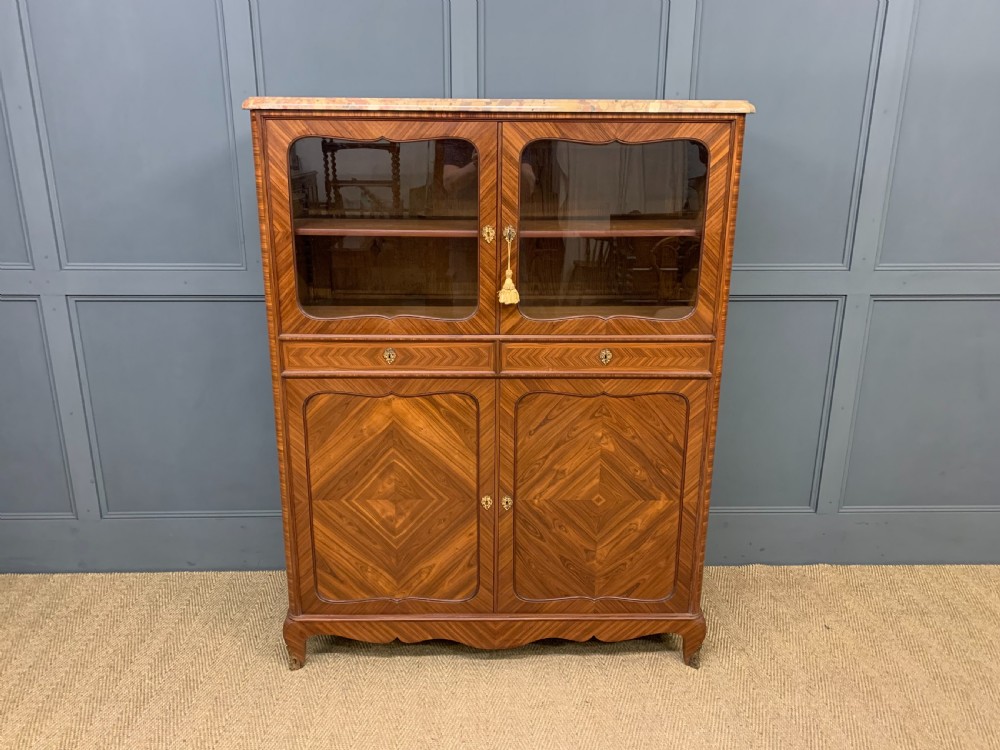 French Marble Topped Kingwood Cabinet View II