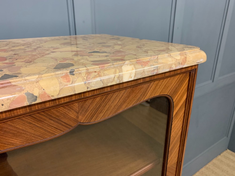 French Marble Topped Kingwood Cabinet View V