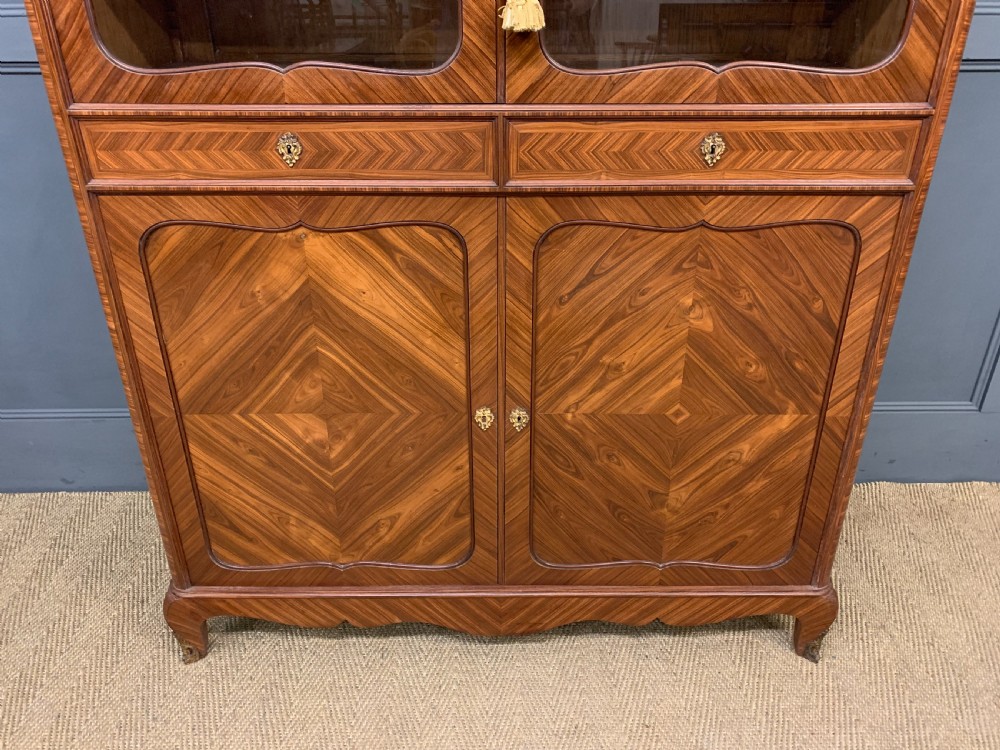 French Marble Topped Kingwood Cabinet View VI