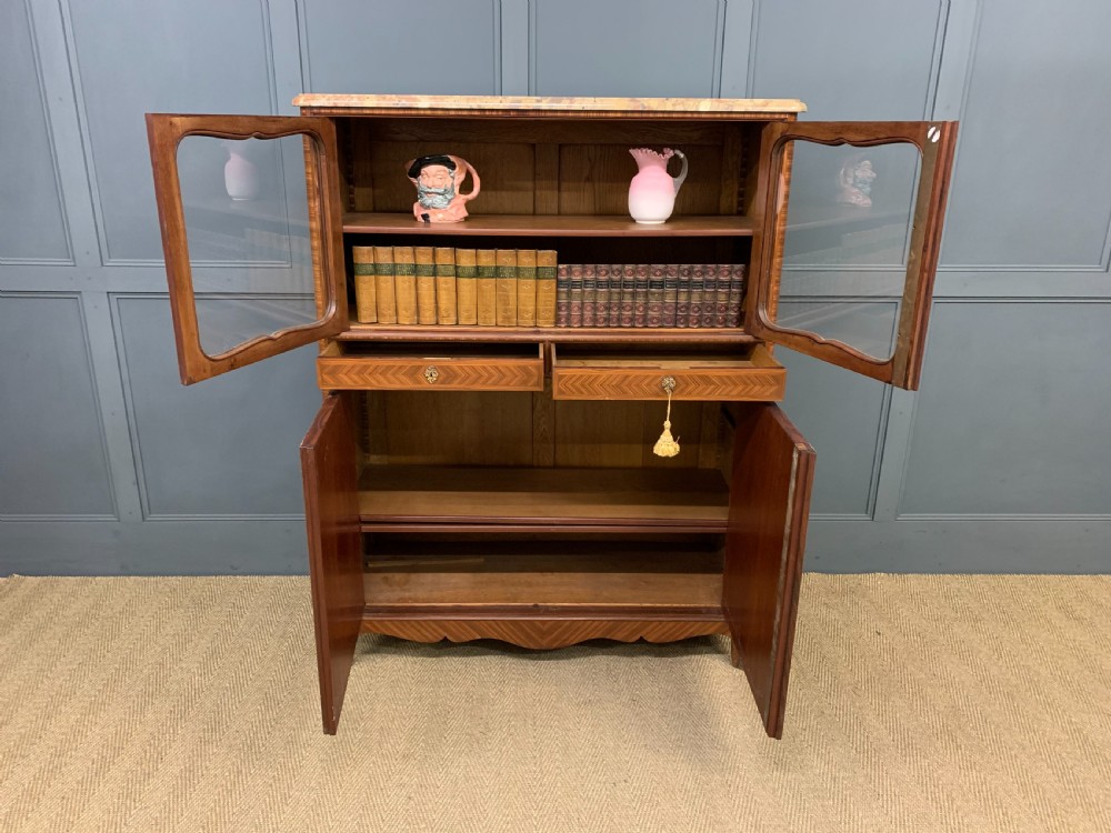 French Marble Topped Kingwood Cabinet View VIII
