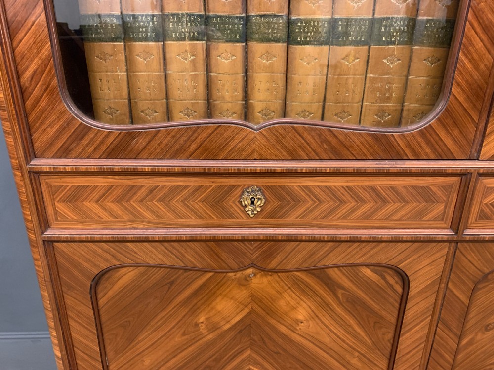 French Marble Topped Kingwood Cabinet View IX