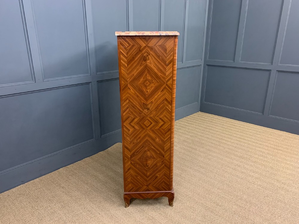 French Marble Topped Kingwood Cabinet View XI