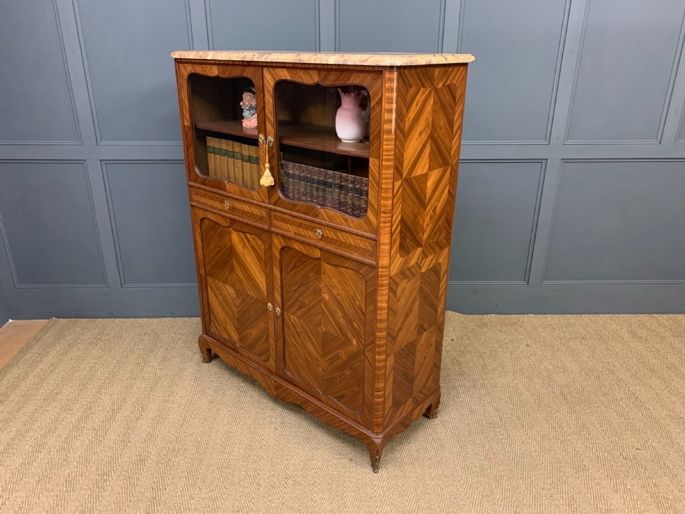 French Marble Topped Kingwood Cabinet View XVI