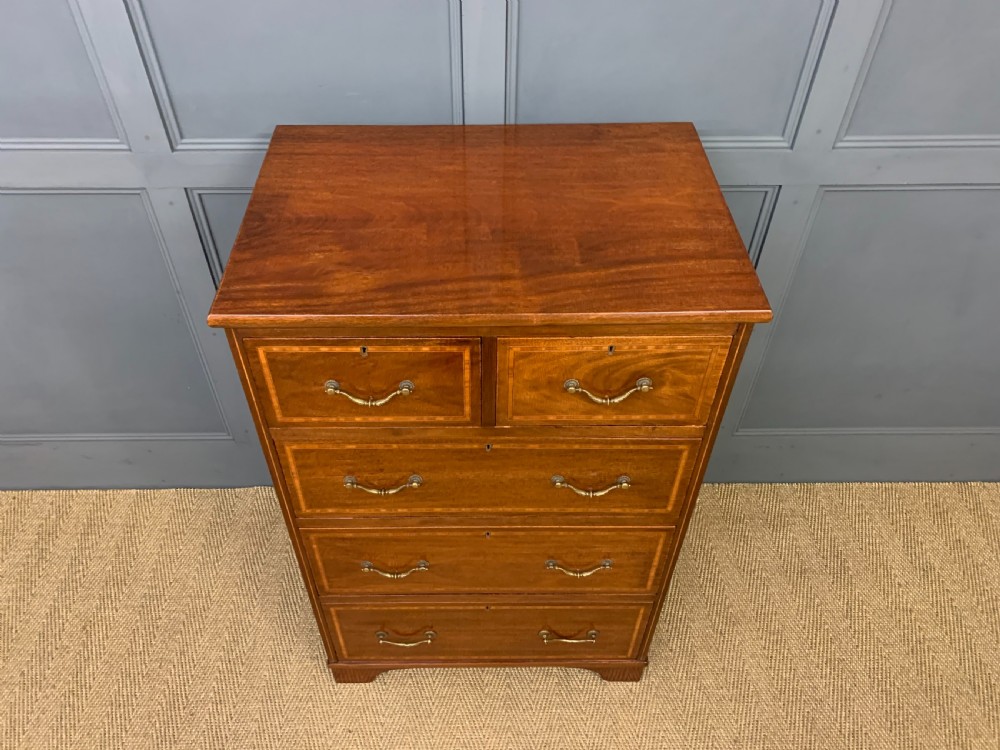 Edwardian Inlaid Mahogany Chest of Drawers View III