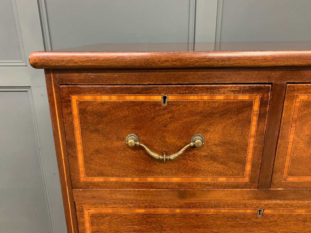 Edwardian Inlaid Mahogany Chest of Drawers View IV