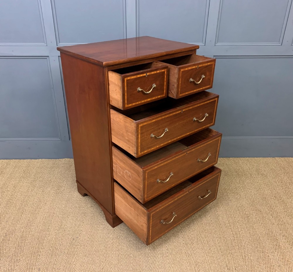 Edwardian Inlaid Mahogany Chest of Drawers View IX