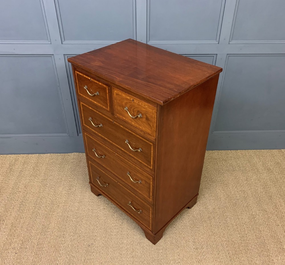 Edwardian Inlaid Mahogany Chest of Drawers View X