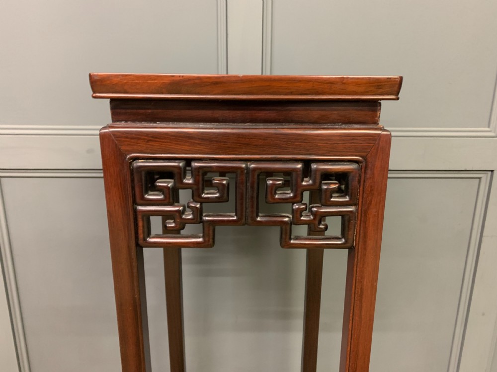 Tall Pair of Oriental Hardwood Stands View V
