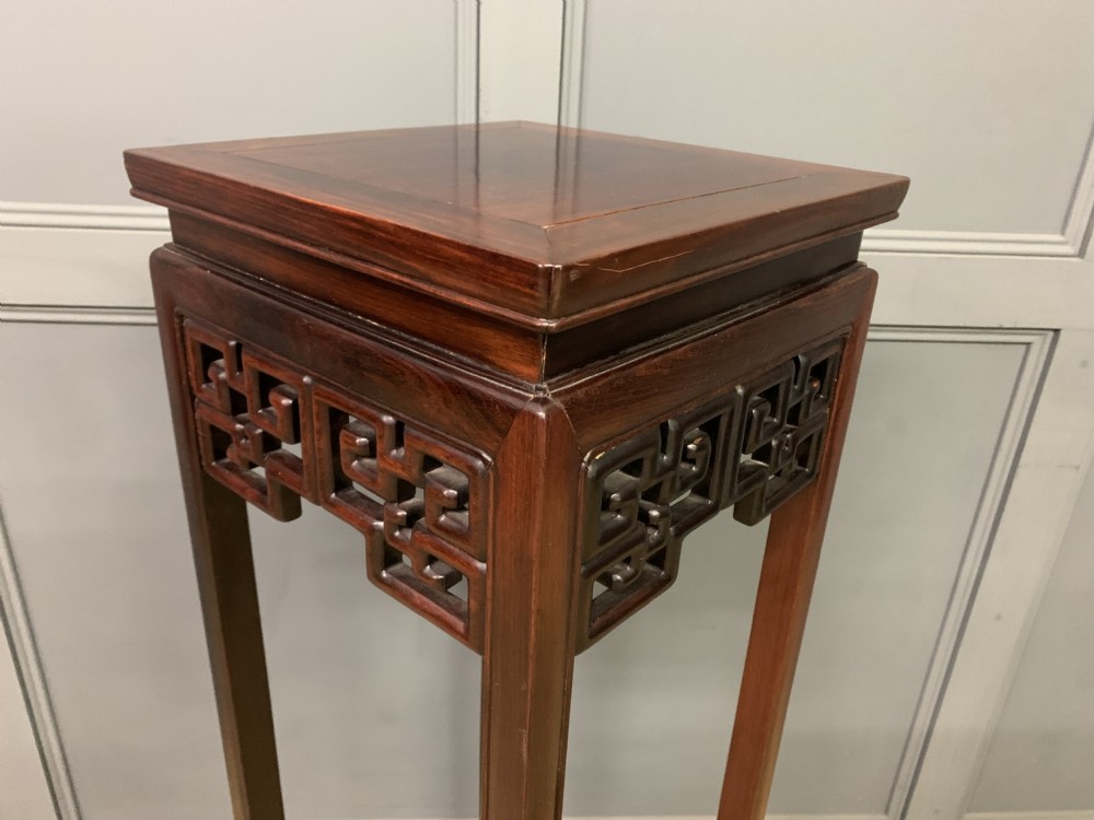 Tall Pair of Oriental Hardwood Stands View IX