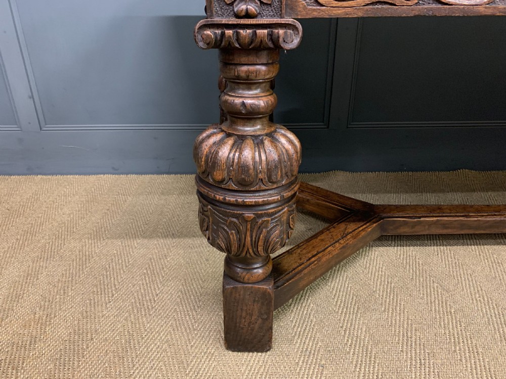 Long Jacobean Style Oak Refectory Table View VIII