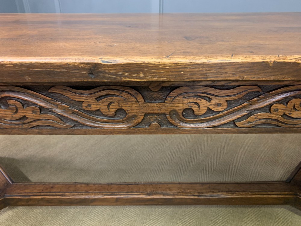 Long Jacobean Style Oak Refectory Table View XIV