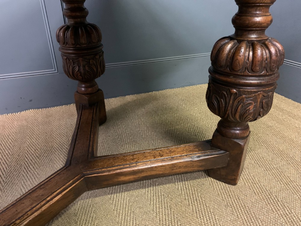 Long Jacobean Style Oak Refectory Table View XV