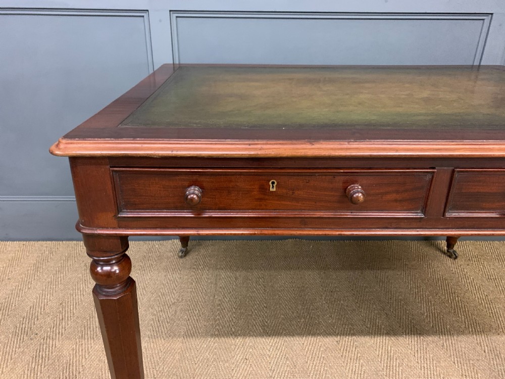 Victorian Mahogany 4 Drawer Partners Writing Table View V