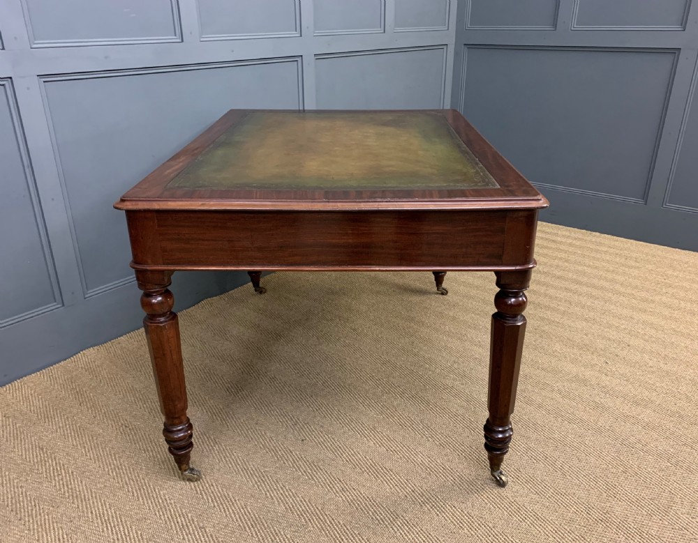 Victorian Mahogany 4 Drawer Partners Writing Table View IX