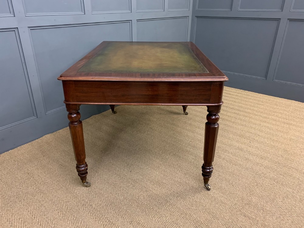 Victorian Mahogany 4 Drawer Partners Writing Table View X