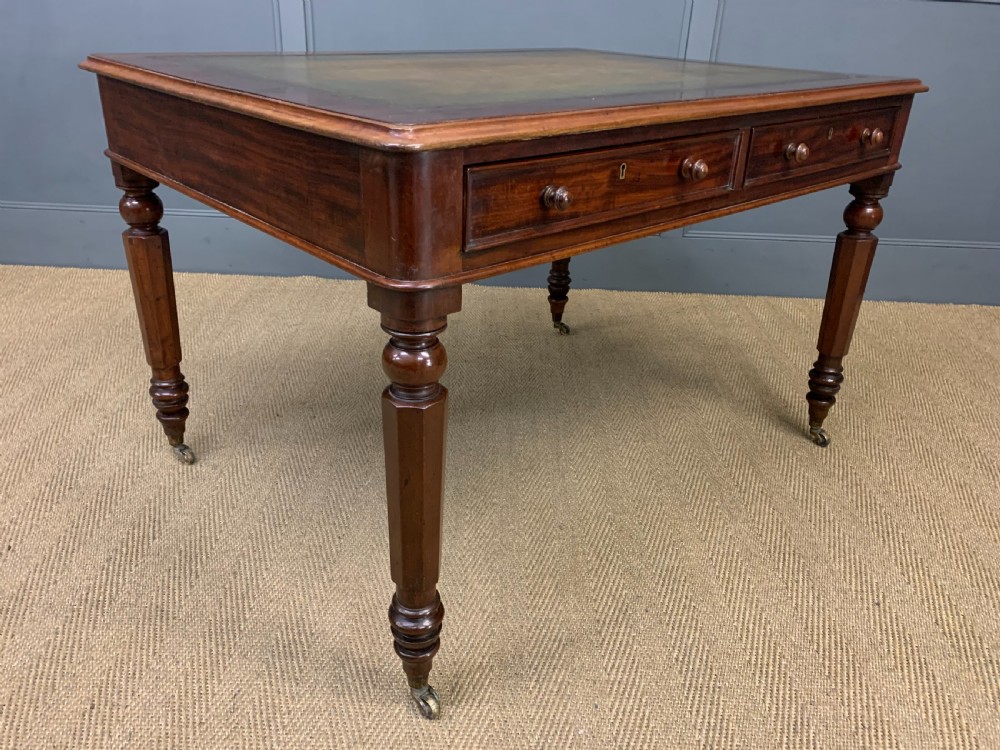 Victorian Mahogany 4 Drawer Partners Writing Table View XIV