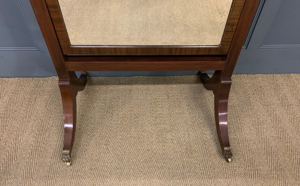 Large Edwardian Mahogany Cheval Mirror View IV