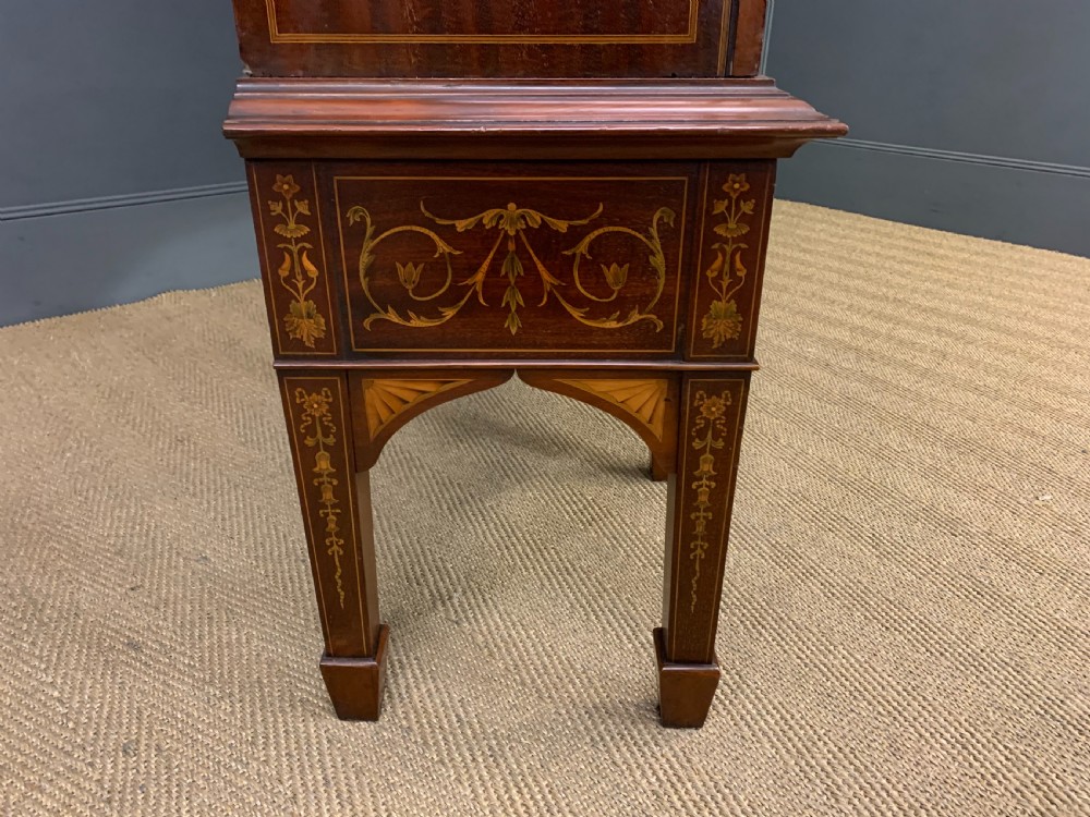 Large Inlaid Mahogany Display Bookcase View VII