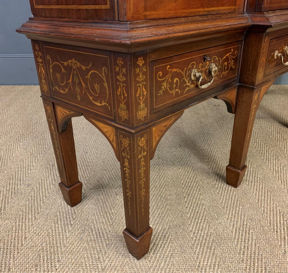 Large Inlaid Mahogany Display Bookcase View IX
