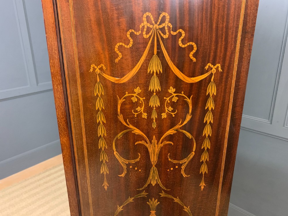 Large Inlaid Mahogany Display Bookcase View XIII