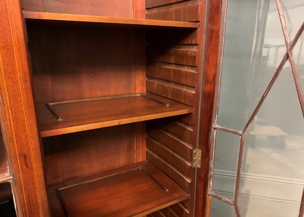 Large Inlaid Mahogany Display Bookcase View XIX