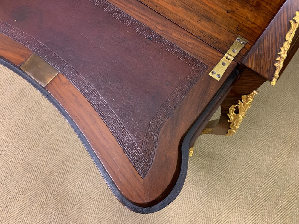 French Marquetry Rosewood Bombe Bureau View XIX