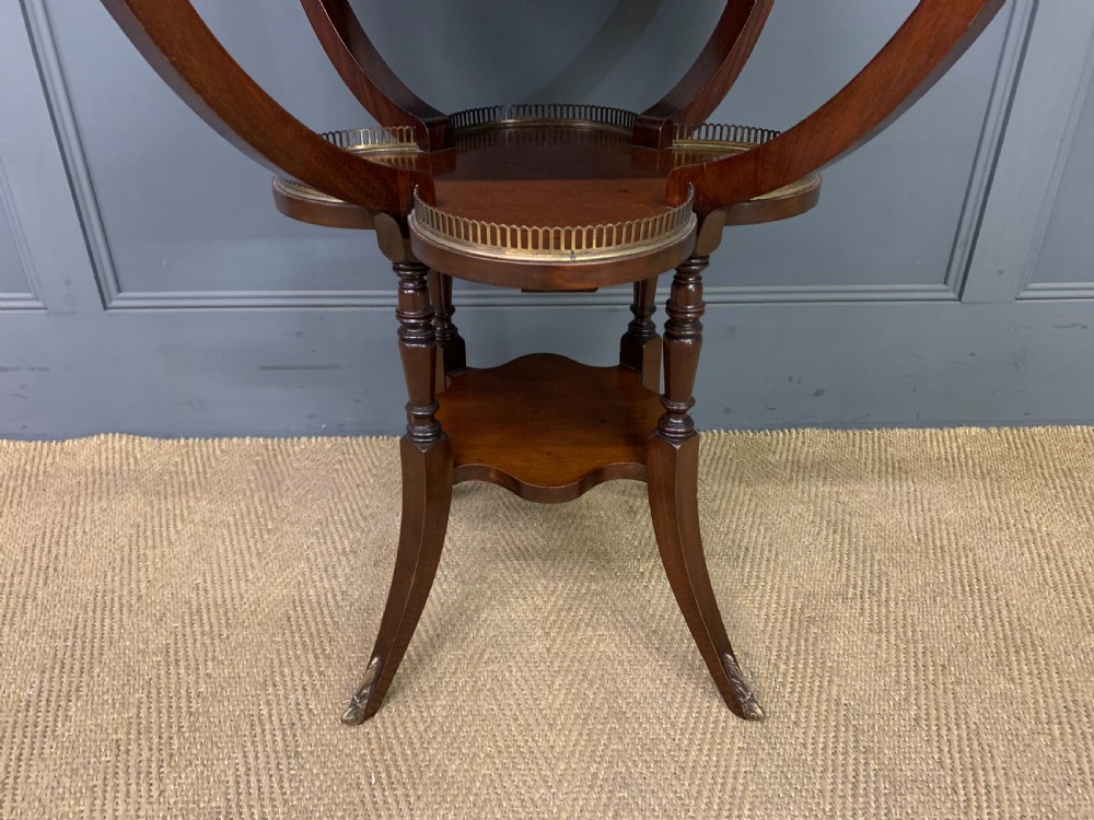Victorian Mahogany Tray Top Table View III