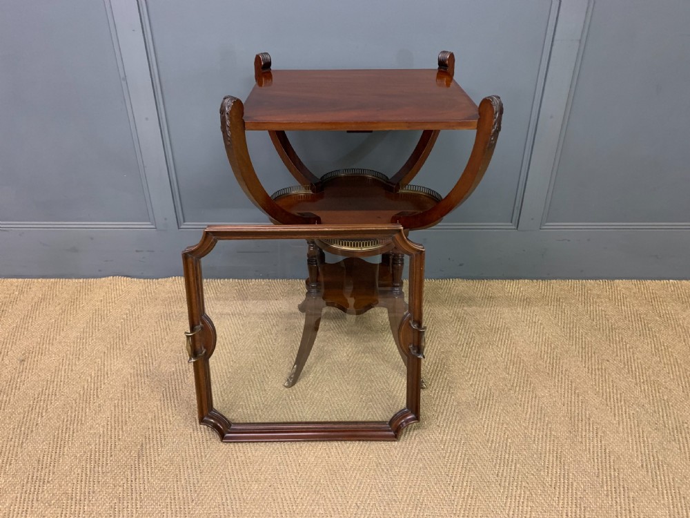Victorian Mahogany Tray Top Table View IX