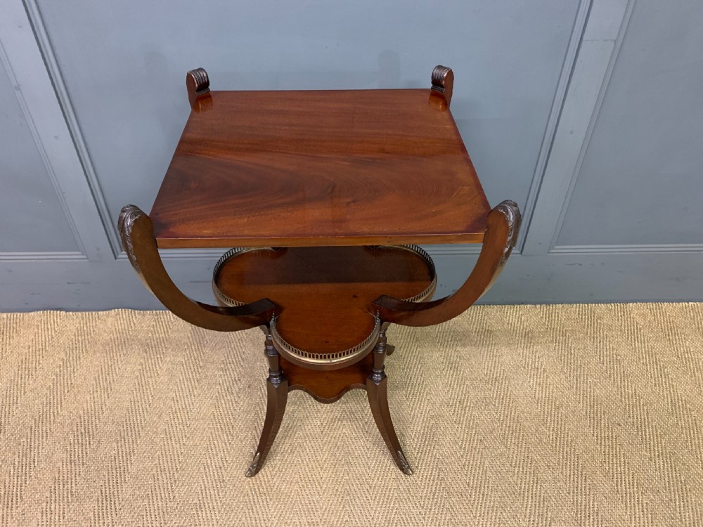 Victorian Mahogany Tray Top Table View X