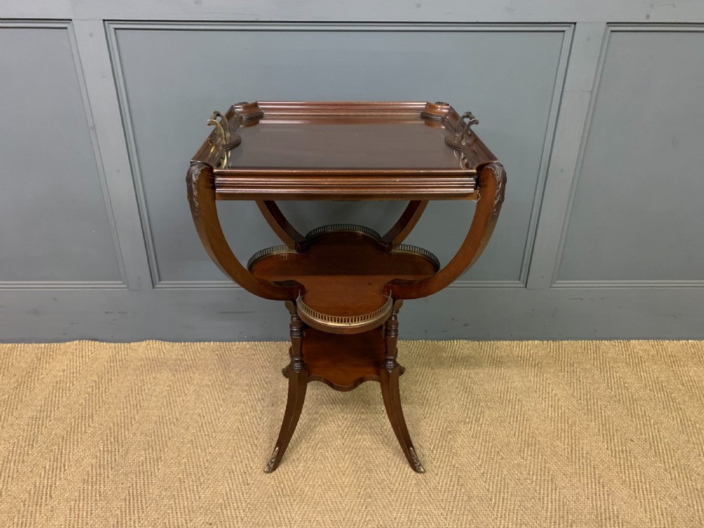 Victorian Mahogany Tray Top Table View XII
