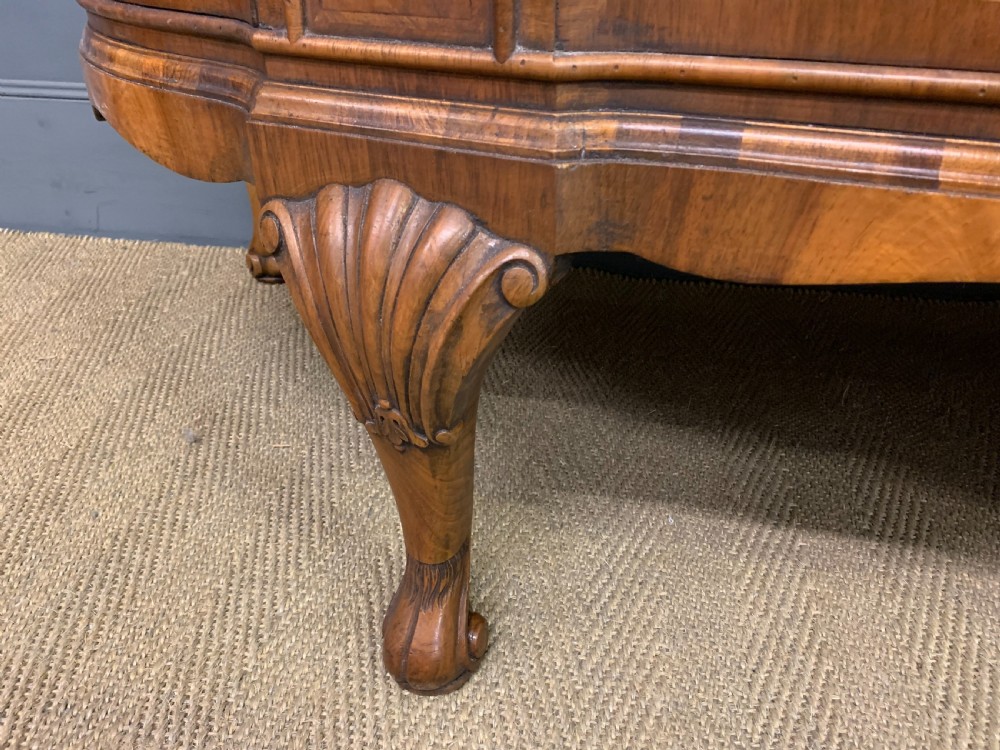 Large Queen Anne Style Burr Walnut Sideboard View VII