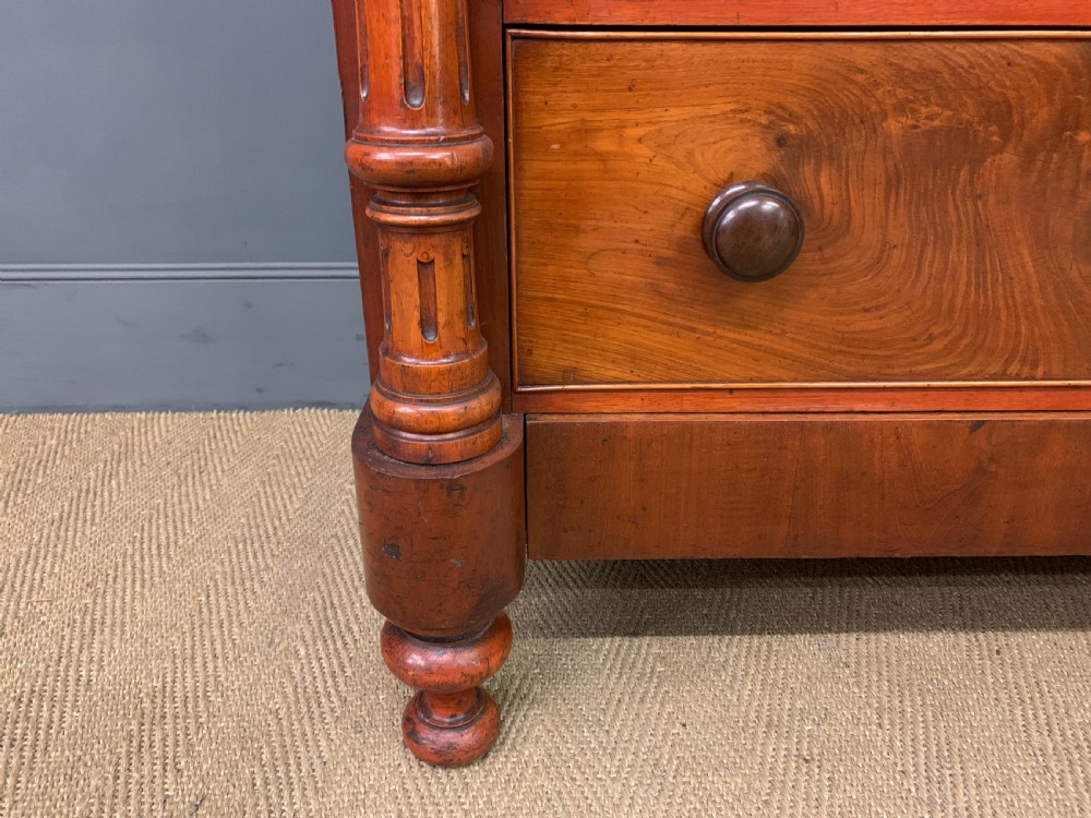 Victorian Flame Mahogany Scottish Chest of Drawers View III