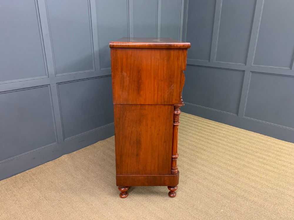Victorian Flame Mahogany Scottish Chest of Drawers View IX