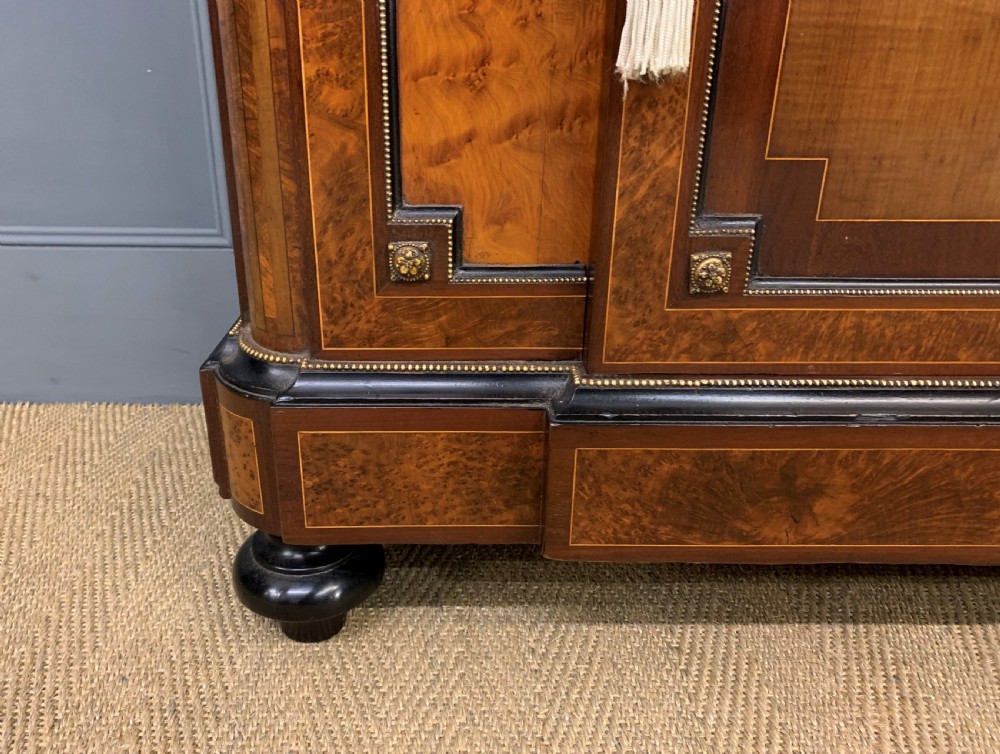 Marquetry Inlaid Burr Walnut Side Cabinet View III