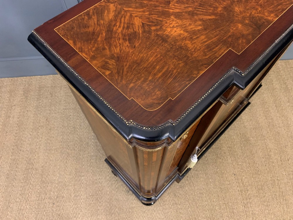 Marquetry Inlaid Burr Walnut Side Cabinet View VIII