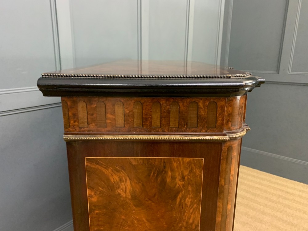Marquetry Inlaid Burr Walnut Side Cabinet View XII