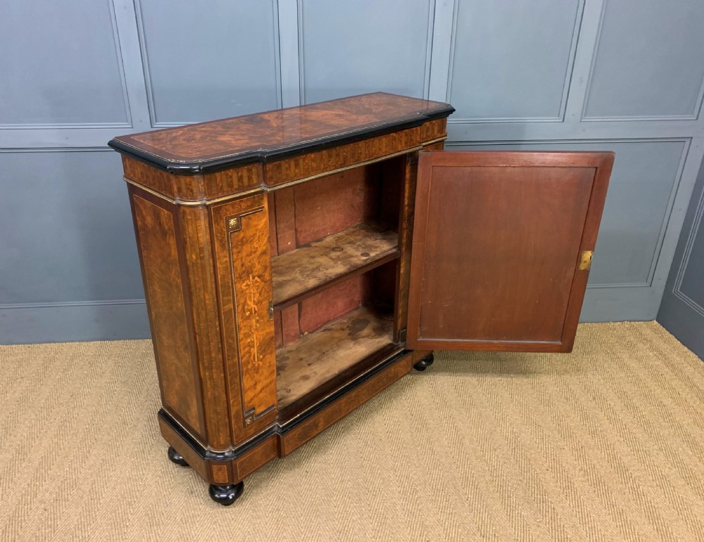 Marquetry Inlaid Burr Walnut Side Cabinet View XIII